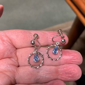 Vintage Dixelle Sterling dangle earrings